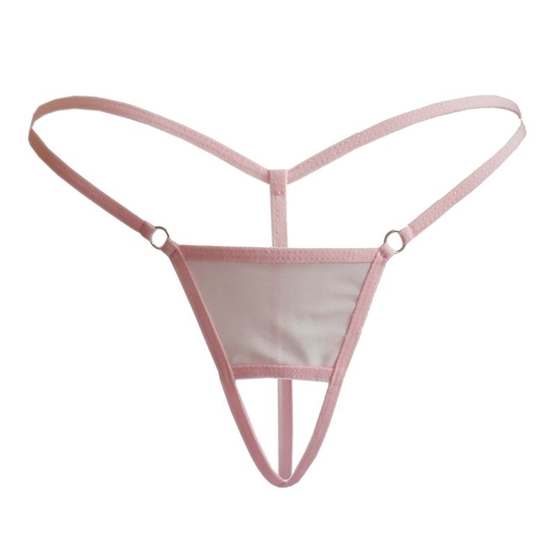 Dessous-Unterwäsche, sexy Pamas-Pama-Hose, durchsichtiges T-förmiges Höschen, T-Rücken, Netz-Bikini, Mini-Badeanzug, Badehose_voghion.com