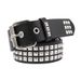 Fashionable punk square hardware jeans with unisex rivet hip-hop belt decoration_voghion.com