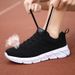 Hollow out single women's flat heel breathable sports shoes, versatile casual and lightweight mom's mesh shoes for_voghion.com