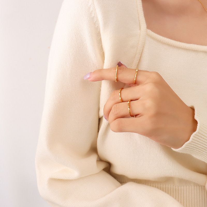 Light Luxury Retro Ring Trendy Geometric Ring Titanium Steel Plated Fashion Hand Jewelry_voghion.com