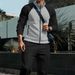 Men’s High-Neck Zip-Up Track Jacket & Pants Set – Contrast Color Raglan Sleeve Sportswear For Casual & Training_voghion.com