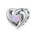 Inifinite Heart Charm Sterling Silver Charm,BSC1112_voghion.com