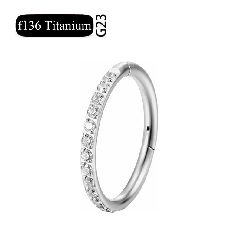 10Pc G23 Titanium High Quality Zircon Stone Hight Segment Rings Open Small Septum Piercing Nose Earrings Helix Body Piercings_voghion.com