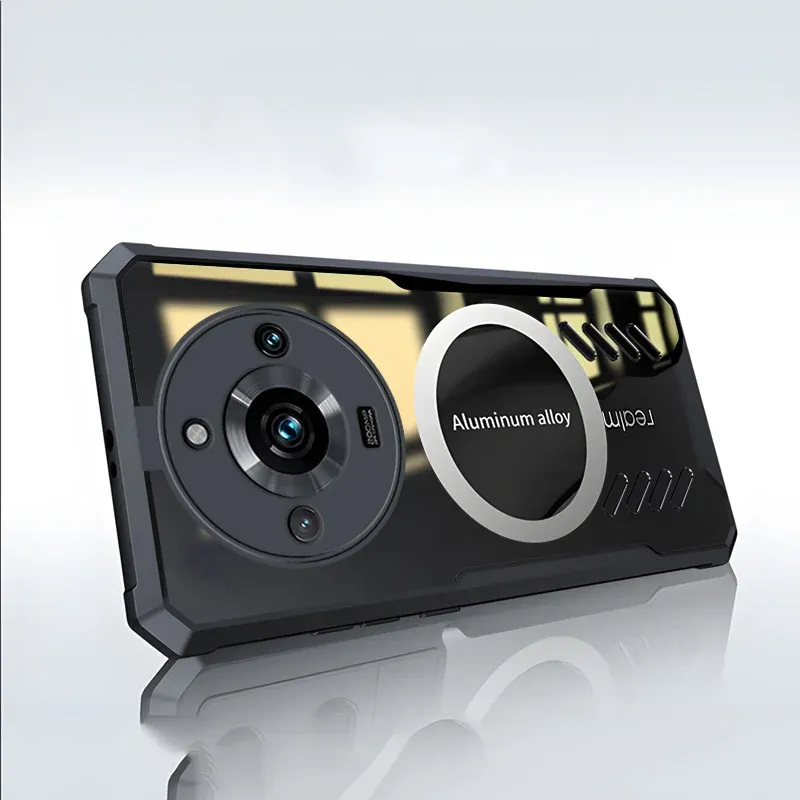 Carcasă PC cu disipare a căldurii din grafen pentru Realme 12 11 Pro Plus, carcasă transparentă anti-cădere, respirabilă și răcitoare_voghion.com