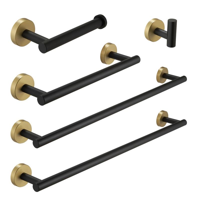 5 Pieces Bathroom Hardware Accessories Set Towel Bar Set,Wall Mounted,Premium Stainless_voghion.com