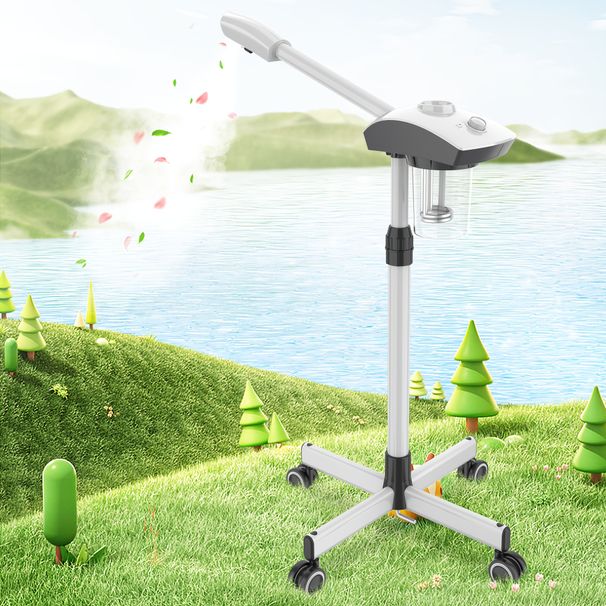 Gesichtsdampfer auf Rädern, Heißnebel-Dampfgerät mit Zeitvorwahlfunktion, Luftbefeuchter-Design, Gesichts-Spa zu Hause und_voghion.com
