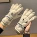 Winter Gloves Women, Thickened Fleece-Lined, Touchscreen-Compatible, Cold-Resistant, Non-Slip, Suitable For Cycling And_voghion.com