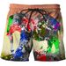 Pantalon de plage artistique coloré, impression numérique 3D, short de sport de rue tendance, été 2023_voghion.com