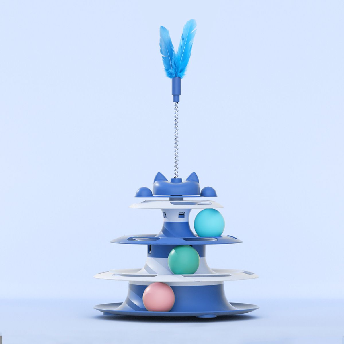 Pet Toys Self-Entertainment Spinner Teaser Wand Cat Artifact Kitten Teasing Ball Supplies For Kittens_voghion.com