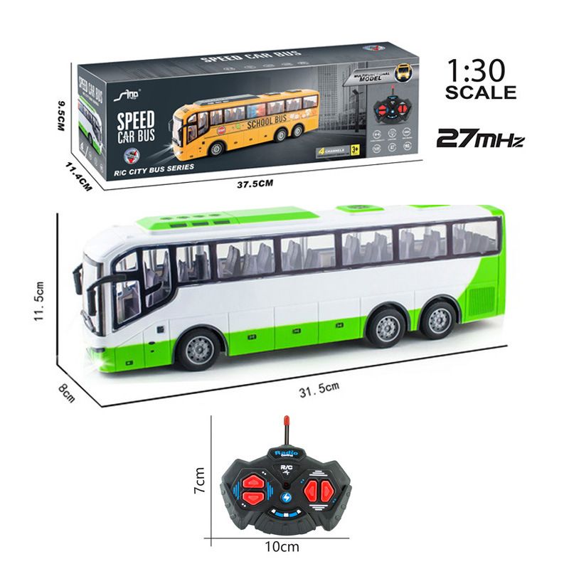 Electric wireless remote control bus light remote control car model school bus tour bus bus bus bus_voghion.com