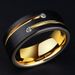 2025 New Arrivals Europe and America Fashions Mens Black Stainless Steel Gold Color Lines Ring Crystal Band for Men's Party Jewelry Gift_voghion.com