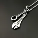 Pendant Necklaces Titanium Steel Men's Fashion Retro Necklace Motorcycle Wrench Tool Punk Hip Hop Personality Jewelry_voghion.com
