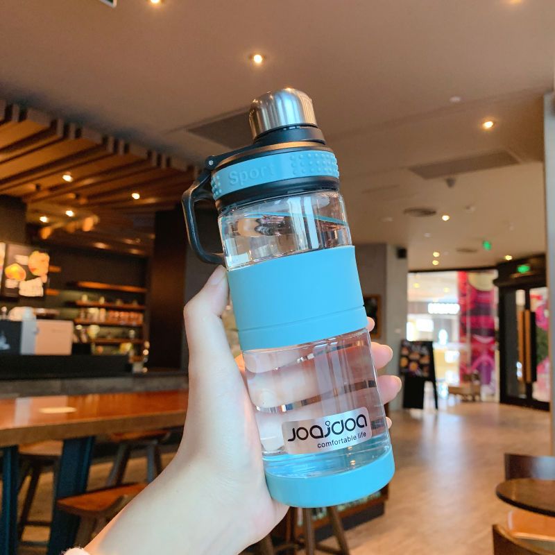 Bottiglia d'acqua in plastica di grande capacità, creativa, in stile coreano, portatile, per studenti, da uomo, con filtro a rete, per lo spazio del tè._voghion.com