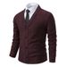 Cardigan da uomo in peluche e spesso con scollo a V 2024, top caldo oversize da uomo, giacca maglione_voghion.com