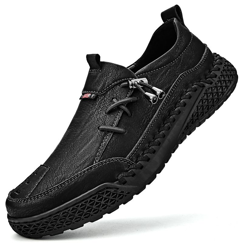 Herbst Neue Große Casual Leder Mode Handgemachte Abdeckung Füße Herren Einzelne Schuhe_voghion.com
