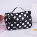 Neceser de mano pequeño y transparente con lunares, estilo coreano, para viaje, maquillaje y artículos de aseo_voghion.com