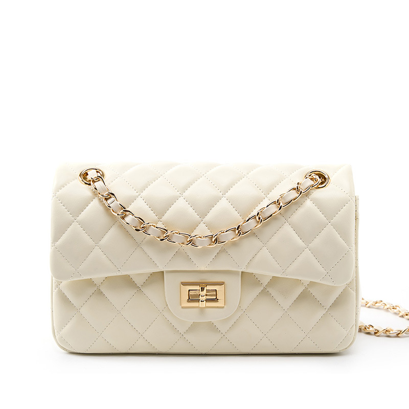 Borsa in pelle di mucca con strato superiore, borsa a tracolla con catena in pelle di mucca, borsa a forma di diamante, borsa a tracolla in vera pelle, piccola borsa quadrata_voghion.com