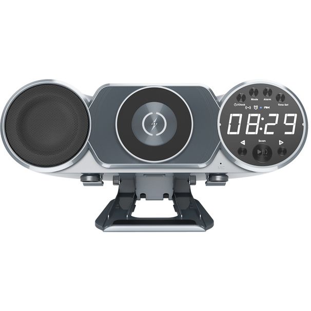 Heminredning Bluetooth-högtalare RGB Atmosfärljus Magnetisk Trådlös laddning Bluetooth-högtalare Subwoofer Klocka Trådlös högtalare_voghion.com