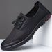 TerraStride Summer New Mesh Breathable Casual Slip-On Black Flat Lightweight Men's Shoes_voghion.com