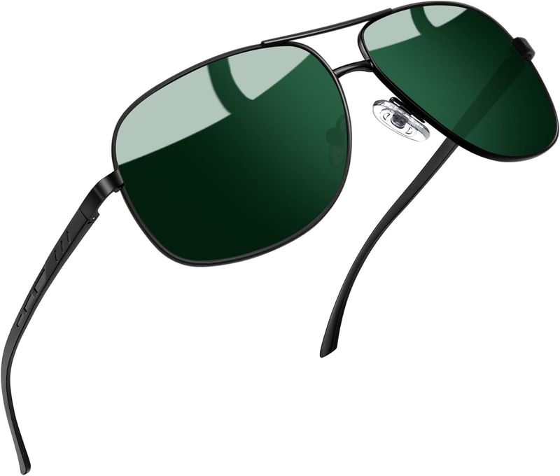 Retro Metallrahmen Herren Polarisiert UV400 Polarized Driving Sunglasses For Men Große Sonnenbrille Damen Für Fahren_voghion.com