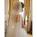 Hair Jewelry Ivory Cathedral Soft Tulle Wedding Single Tier Bridal Vs With Combs 108/274 cm Custom Length One Layer_voghion.com