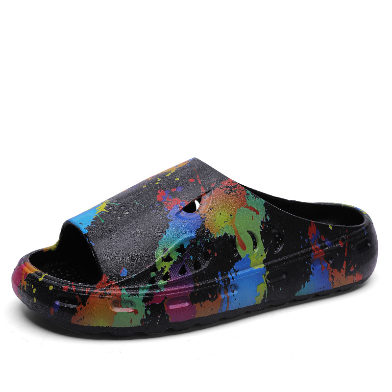 Men Slippers External Wear Sandals Open Toe Pillow Beach Slippers for Summer Soft Foam Sliders Slip Comfy_voghion.com