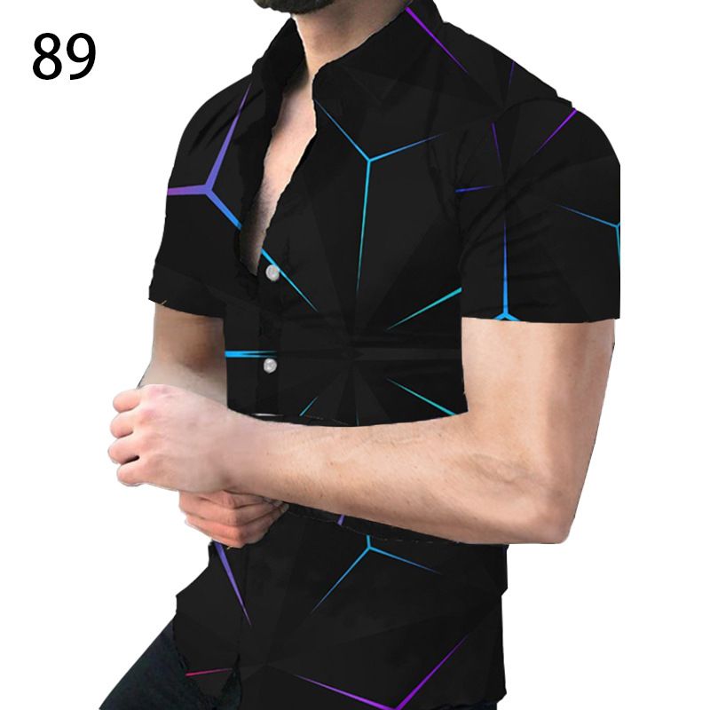 Hawaii-Kurzarm-Revershemd für Herren mit 3D-Druck_voghion.com