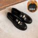 【Sujia】 Rindsleder-Version ~ Flache Slipper ~ Pferdeleder-Loafer im Used-Look mit kleinen Münzen für Damen_voghion.com