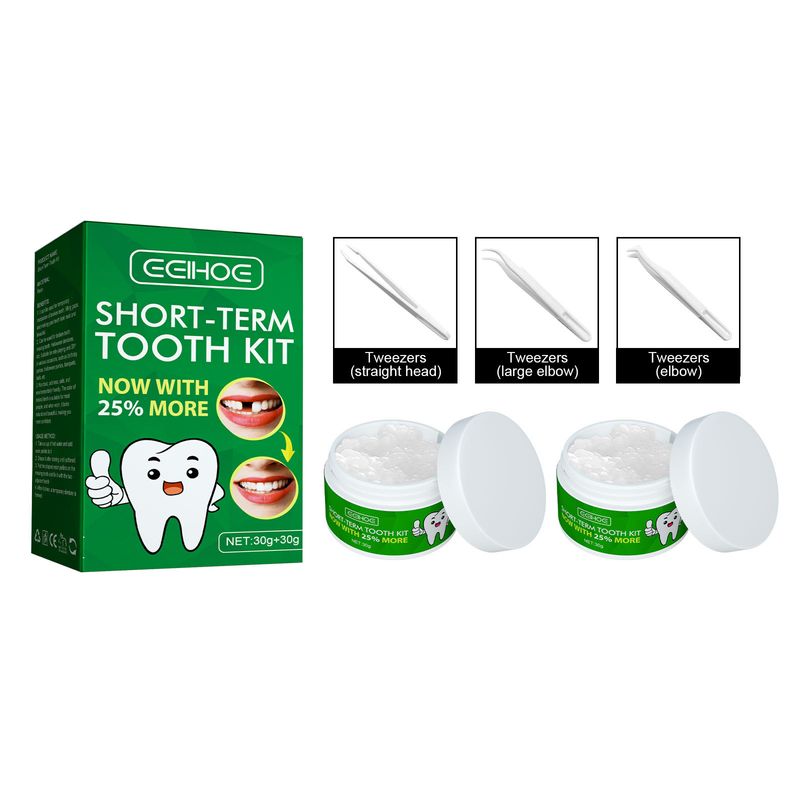 Denti bellissimi Kit temporaneo Decorazione di palline per film e televisione Denti artificiali Riempimento temporaneo dei denti Filli articolari_voghion.com
