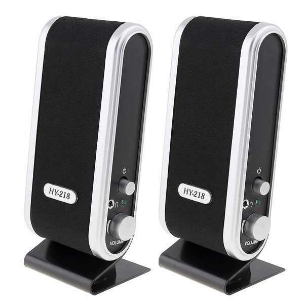 HY-218 6W 2.0 com fio USB alto-falantes para notebook estéreo 3,5 mm entrada de áudio alto-falante portátil para laptop computador_voghion.com