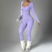 Wow & European And American Style Seamless Long Sleeve Tight Jumpsuit For Women, One-Piece Sports Yoga Bodysuit,_voghion.com