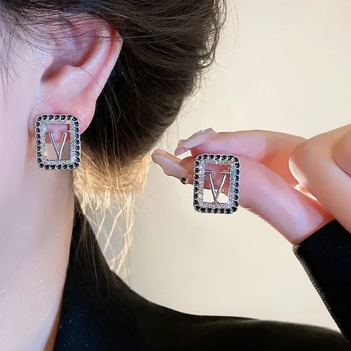 Damen Accessoires Dia Set Einfaches Temperament Design Sinn Trend Ohrringe_voghion.com