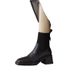 ShoeVault - Stivali corti in maglia spessa da donna, autunno inverno 2025, nuovi stivali Martin elasticizzati, versatili, in stile britannico, con tacco alto e sottili_voghion.com