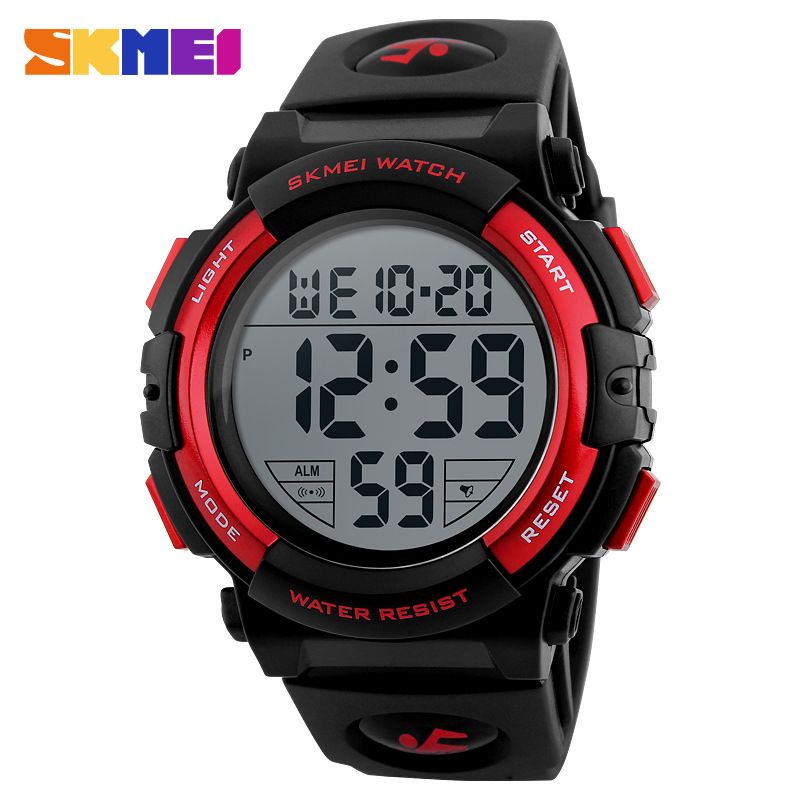 Ceasuri de damă pentru bărbați, ceas electronic impermeabil cu LED, cadran mare, sport, ceas de modă, multifuncțional pentru exterior_voghion.com