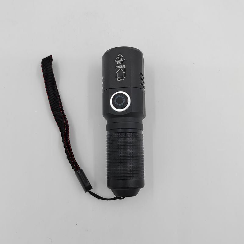 1pc P50 LED USB C Rechargeable Mini Flashlight, 8000lm Powerful Zoomable Flashlight, Can Be Turned Off With One Click, 3 Mode, Tyep C Cable Charging_voghion.com