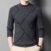 Four Flat Thick 500G Sheep Spring Autumn Men's Round Neck Wool Sweater For Middle-Aged Young Pele, Simple And Casual_voghion.com