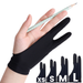 Zwei Finger Antifouling für Künstler Zeichnung Bleistift Grafik Pad Stift Palm Rejection Handschuh für iPad Android Tablet_voghion.com
