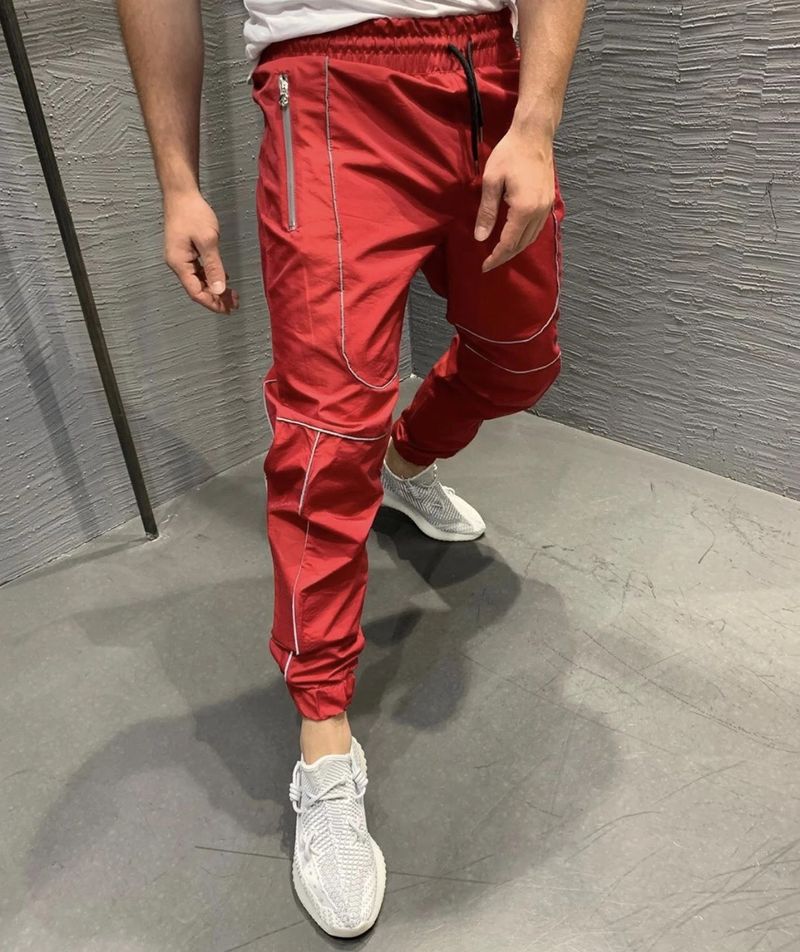 Heren sportbroek, nacht hardlopen, reflecterende kleine voeten, trendy broek, fitness sport, basketbalbroek, eendelig vervangend_voghion.com