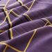 Purple And Gold Honeycomb Geometric Mattress Cover Polyester 3D Printed Bedspread_voghion.com