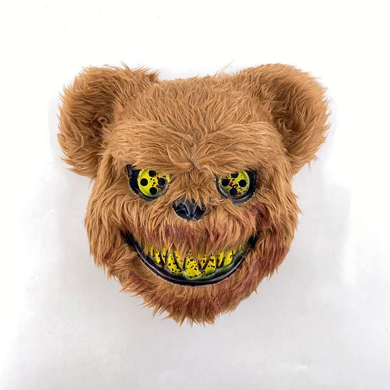 Nova máscara de urso brilhante de LED com luz de neon para Halloween_voghion.com