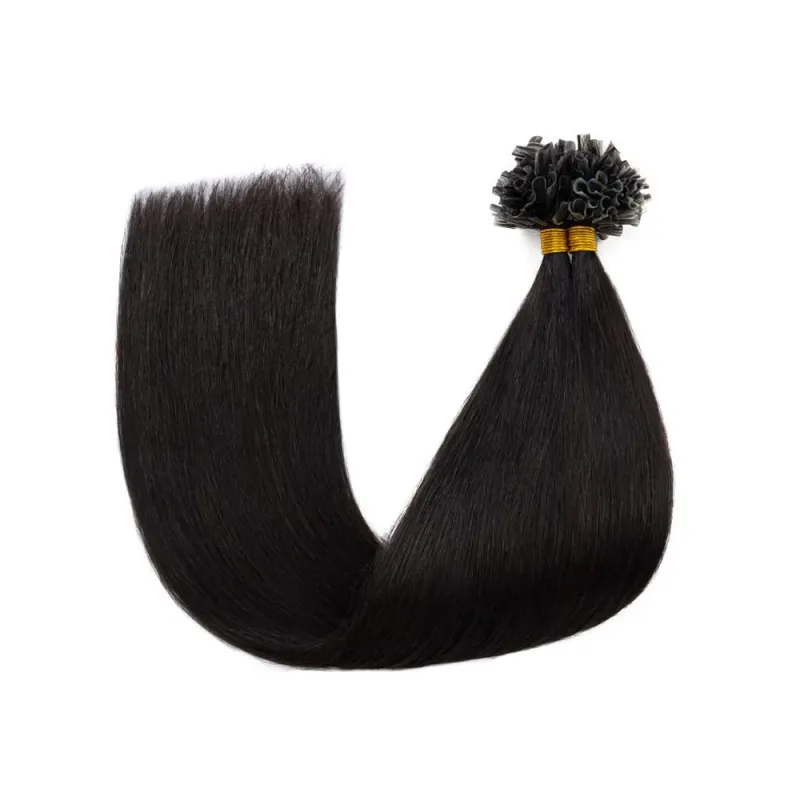 Extensiones de cabello con punta de queratina, 100 % cabello humano Remy real, 1 g/pS, preadherido natural, 50 g/paquete_voghion.com