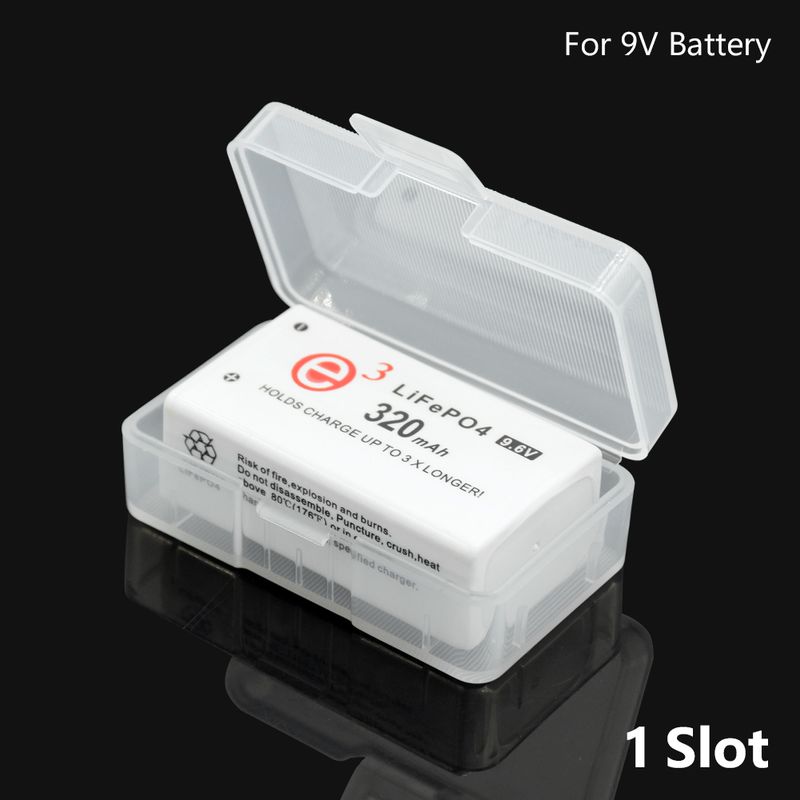 9V 6F22 Hard Plastic Case Holder Storage Box Cover For 1pc 2pcs 9V 6F22 Batteries Battery Box Container Organizer Box Case_voghion.com