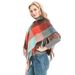 Women's Scarves new style polyester bristle long tassel plaid square scarf _voghion.com