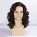 Kairuisi Men's Brown Side Part Medium Long Curly Wig - Heat Resistant Synthetic Hair With Rose Net Cap For Natural Look & Comfort (M1458)_voghion.com