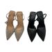 p9French high-heeled women's shoes pointed toe black rhinestones shallow mouth with empty back straps and slingback_voghion.com