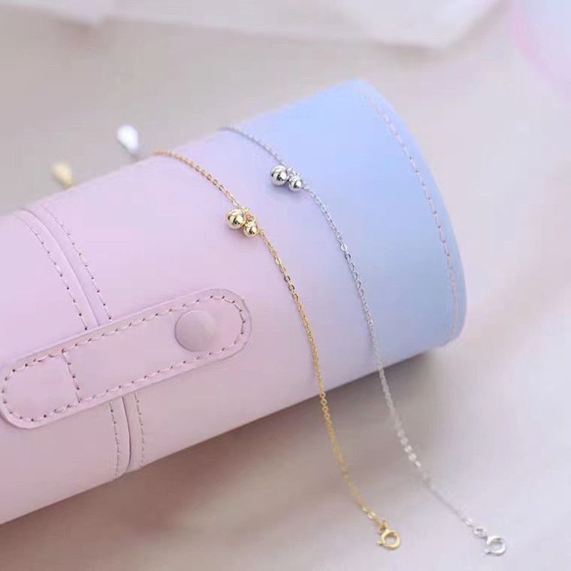 Yongyi Jewelry Pure Silver Cute Round Bead Small Ball Simple Fashionable Elegant Anklet_voghion.com