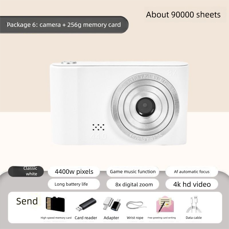 Caméra de voyage portable à double objectif CCD, style célébrité Internet, mignonne et de grande valeur, pour filles_voghion.com