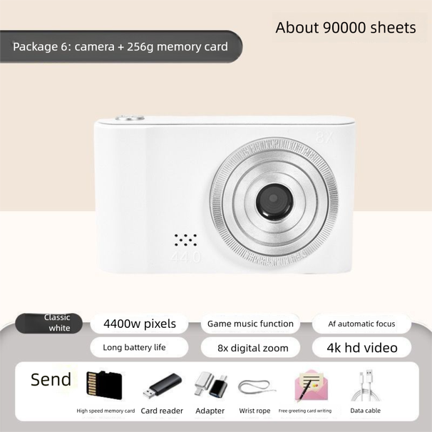 Caméra de voyage portable à double objectif CCD, style célébrité Internet, mignonne et de grande valeur, pour filles_voghion.com