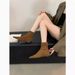 Trendy Brand 2025 Autumn Winter New Simple Suede Sock Flat Heel Slim Elegant Pointed Toe Short Boots For Women_voghion.com