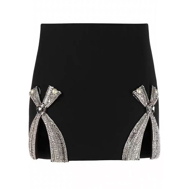 Women's Clothing 2024 Spring and Autumn New High end Hand made Diamond Suit Long Sleeve Slim Temperament Commuter Women's Suit Skirt Set_voghion.com